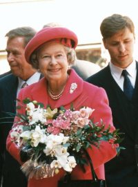 Britská královna Alžběta v Brně v roce 1996