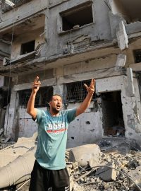 Bombardování ve městě Gaza