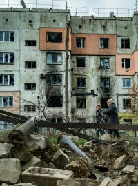 Poničené budovy po ruských vojácích v Chersonské oblasti|
