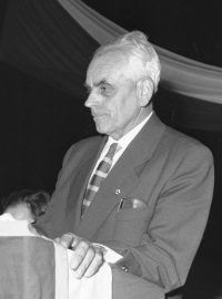 Rudolf Plajner, bývalý náčelník organizace Junák, při projevu v březnu 1968