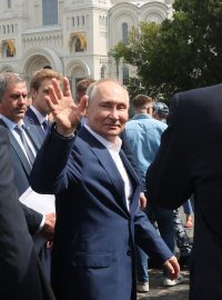 Ruský prezident Vladimir Putin v Petrohradě