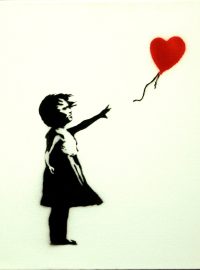 Dívka s balonem umělce s přezdívkou Banksy