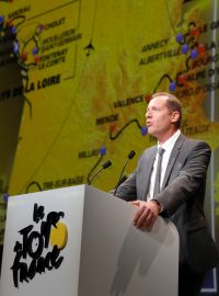 Ředitel Tour de France Christian Prudhomme během tiskové konference (archivní foto)