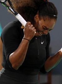 Tenistka Serena Williams při zápase Abú Zabí