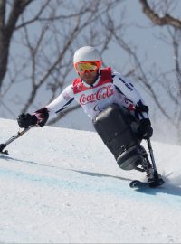 Český lyžař Pavel Bambousek na paralympijských hrách v Pchjongčchangu