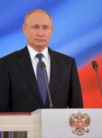 Ruský prezident Vladimír Putin při inauguraci