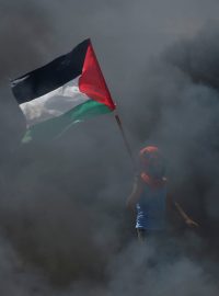 Protesty v pásmu Gazy 14. května 2018.