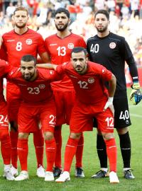 Reprezentanti Tuniska před přípravným zápasem s Tureckem