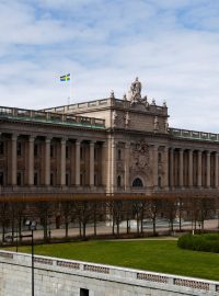 Budova švédského parlamentu ve Stockholmu