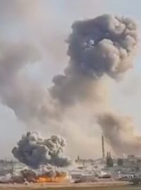 Záběry bombardování z provincie Idlib z 28. května