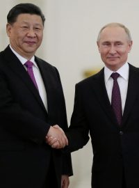 Ruský prezident Vladimir Putin jednal se svým čínským protějškem  Si Ťin-pchingem