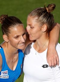 Sestry Plíškovy po vzájemném zápase na turnaji WTA v Birminghamu