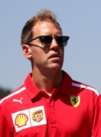 Německý pilot Ferrari Sebastian Vettel
