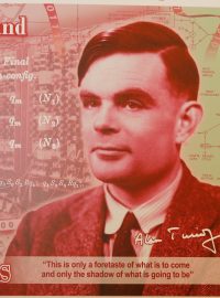 Návrh nové 50librové bankovky s britským matematikem Alanem Turingem