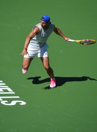 Rafael Nadal během tréninku před turnajem v Indian Wells