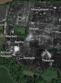 Archeologové odkryli pomocí půdního radaru pozůstatky celého města z dob antického Říma, aniž přitom byť jedinkrát kopli do země