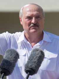 Běloruský prezident Alexandr Lukašenko při projevu v Minsku