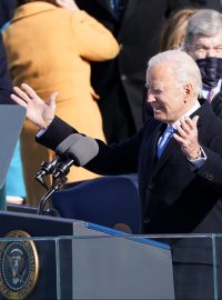 Nový prezident USA Joe Biden během inauguračního projevu
