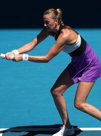 Petra Kvitová během zápasu na Australian Open