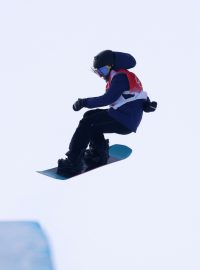 Šárka Pančochová v kvalifikaci na U-rampě v olympijském Pekingu