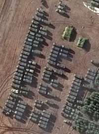 Ruské jednotky v Bělorusku na satelitních snímcích