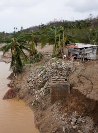 Následky tropické bouře Agatha ve městě San Isidro del Palmar na jihu Mexika
