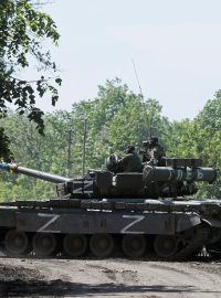 Ruský tank v Luhanské oblasti