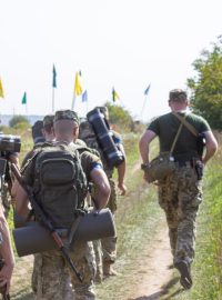 Příprava vojáků ukrajinské armády k protiofenzivě na jihu země