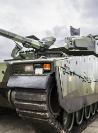 Bojové vozidlo CV90 švédské firmy BAE Systems na Dnech NATO v Ostravě, 2022