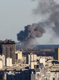 Ruské raketové útoky v Kyjevě