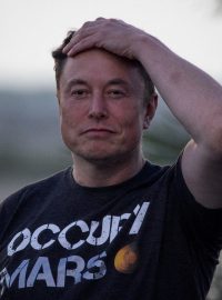 Elon Musk na texaské základně SpaceX