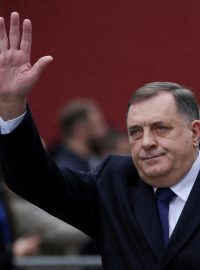 Prezident Republiky srbské Milorad Dodik při příležitosti státního svátku Republiky srbské