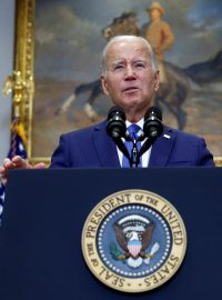Joe Biden na tiskové konferenci po jednání (ilustrační foto)