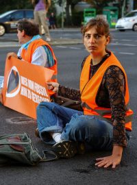 Protest klimatických aktivistů v Berlíně