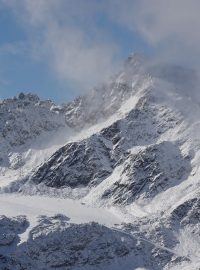 Ledovec Pitztal v rakouských Alpách