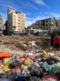 Zničené Pásmo Gazy po izraelském ostřelování