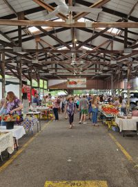 Farmářský trh kraje Anne Arundel ve státě Maryland nedaleko hlavního města Annapolis