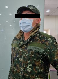 Tchajwanský voják ze základny na ostrově Ma-cu