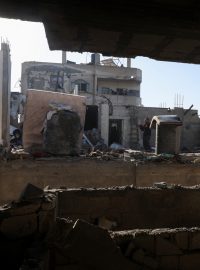 Dům ve městě Rafáh po izraelském ostřelování