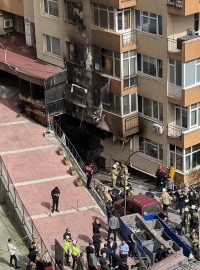 Požár budovy v Istanbulu