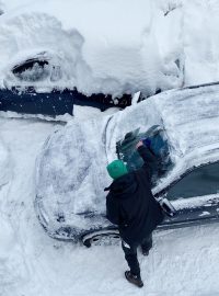 mráz, led, zima, auto, sníh (ilustrační foto)