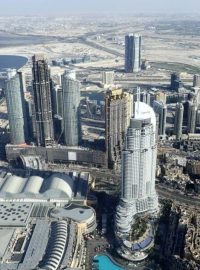 Pohled na Dubaj z nejvyššího mrakodrapu světa