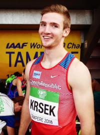 Atlet Matěj Krsek na juniorském mistrovství světa ve Finsku