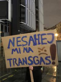 V centru Prahy se protestovalo proti zbourání Transgasu