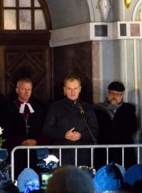Protest, organizovaný obyvateli v Gdaňsku, se uskutečnil v klidu, zamířil na něj i šéf Evropské rady Donald Tusk.