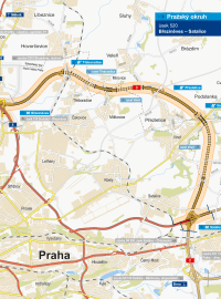 Plánovaný severní obchvat Prahy v úseku Březiněves - Satalice