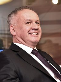 Slovenský prezident Andrej Kiska ve studiu Českého rozhlasu Radiožurnál.