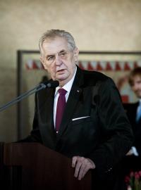 Miloš Zeman během inauguračního projevu.