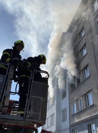 Požár bytu ve Strojnické ulici