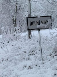 Díky inverzi se v Dolních Nivách objevila sněhová pokrývka